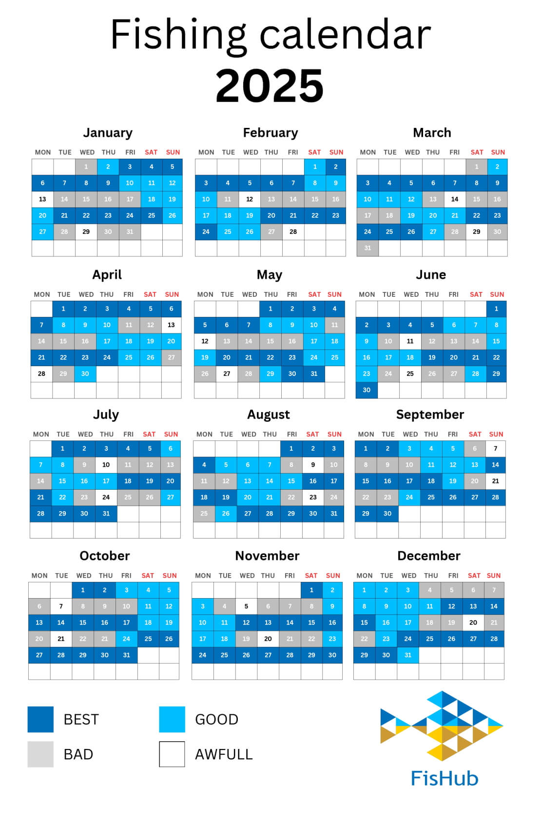 Fishing Calendar 2025 Plan Your Perfect Catch FisHub Fishing Calendar 2025 Plan Your Perfect Catch FisHub