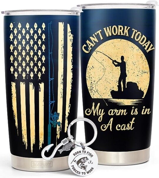 Fishing Coffee Mug Tumbler 20Oz