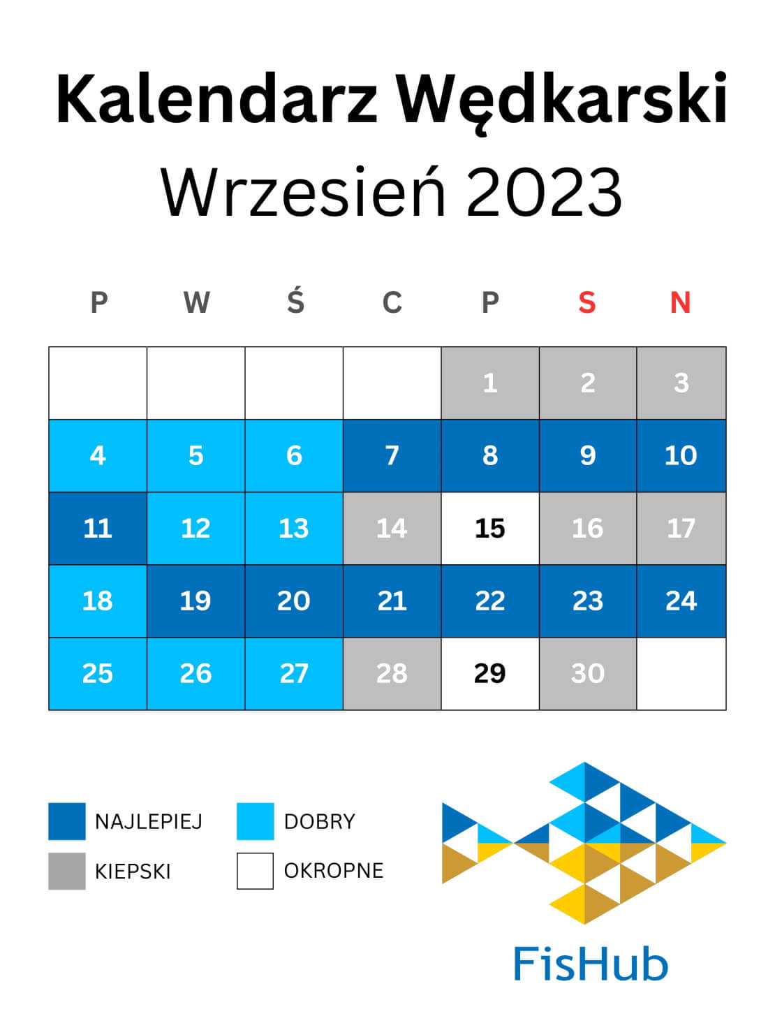 Kalendarz brań na Wrzesień 2023 r.
