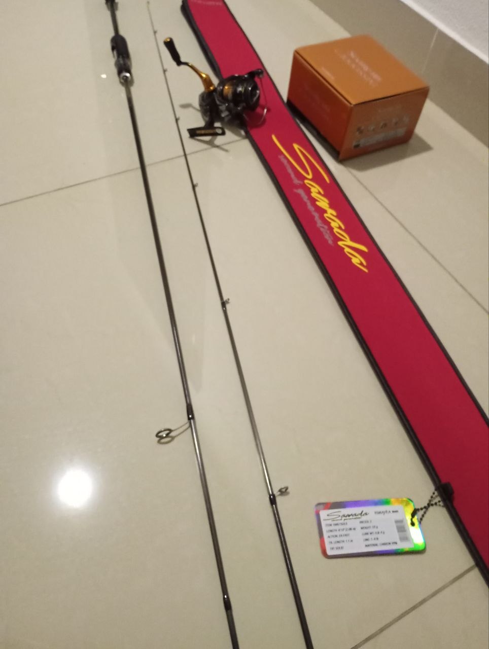 Спінінг Azura Sawada Light Rod 610SULS, 2,08 м, 0,8–4 г; котушка Shimano 22 Soare BB C2000SSPG, Зображення 2