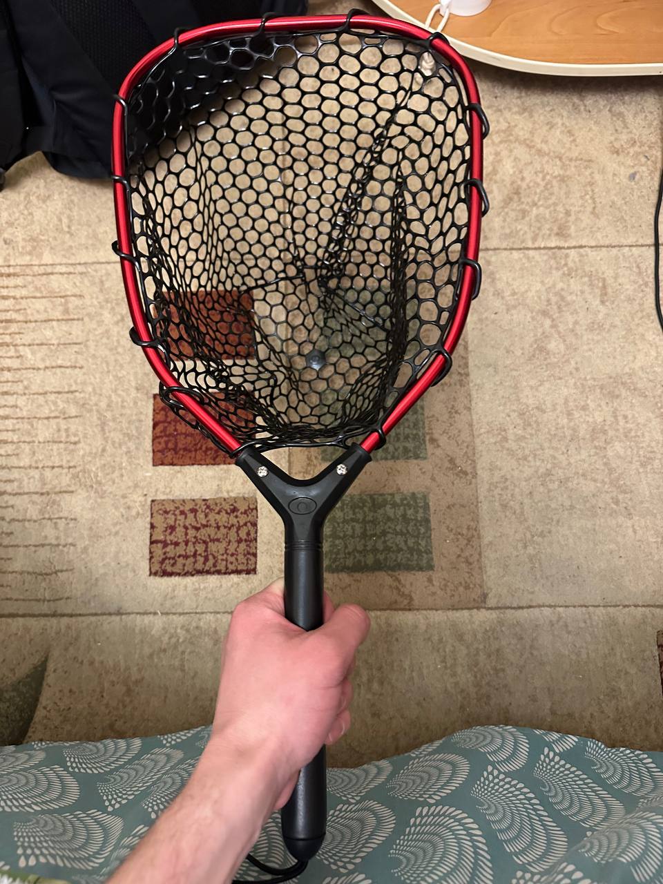 Новий підсак риболовний sea pro,алюмінієвий, прорезинений, з гумовою сіткою, Зображення 1