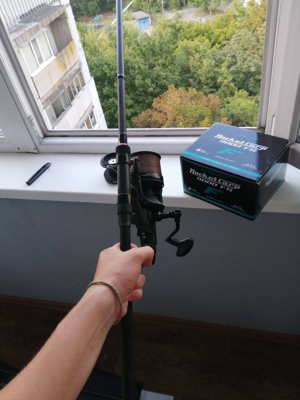 Вудлище Daiwa Black Widow 3.6м., котушка Flagman Rocket Carp 9000FS, Зображення 1