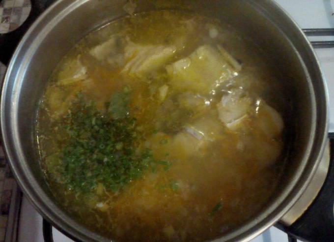 Add the herbs and turn it off