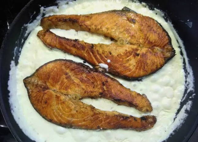 Braise the steaks in the cream