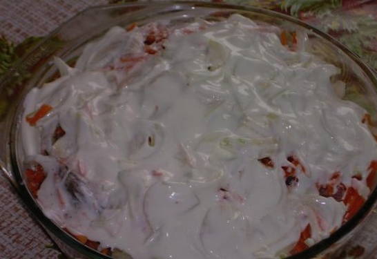 Coat with sour cream