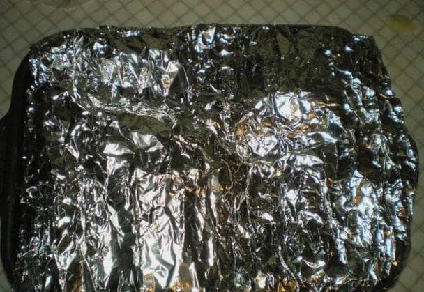 Cerramos con papel de aluminio
