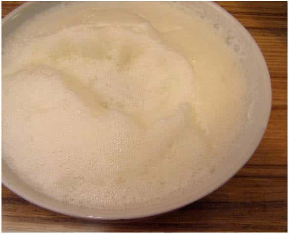 Let the whites down with broth