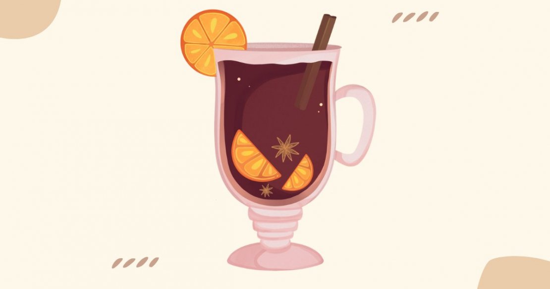 Mulled wine with pomegranate juice