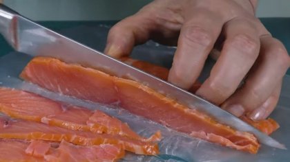 preparación de salmón