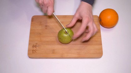 Cut the fruit into large slices