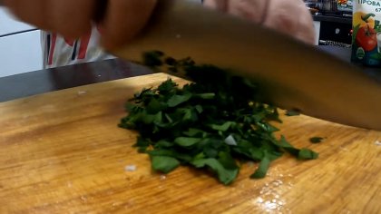 Cut the parsley