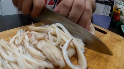 cortar los calamares