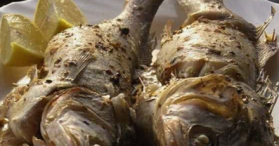 Sandre entier en papillote au citron et au thym